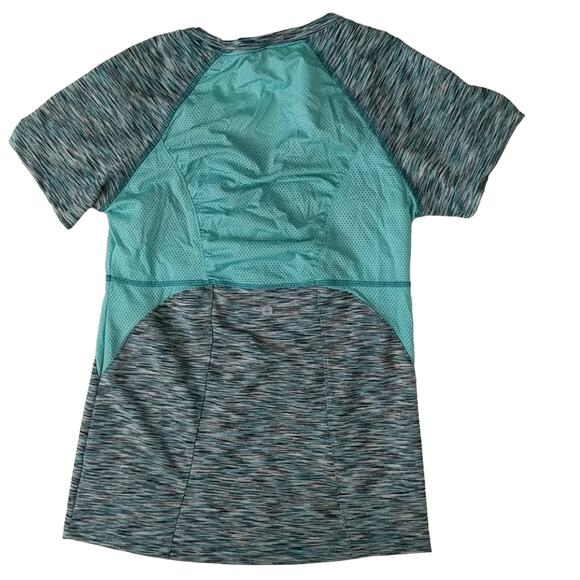 SOYBU Workout Top Athletic Yoga Tee Shirt Breathable Mesh Fitted Green Medium - Picture 2 of 8